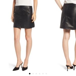Cupcakes and cashmere black leather skirt sz 0 NWT